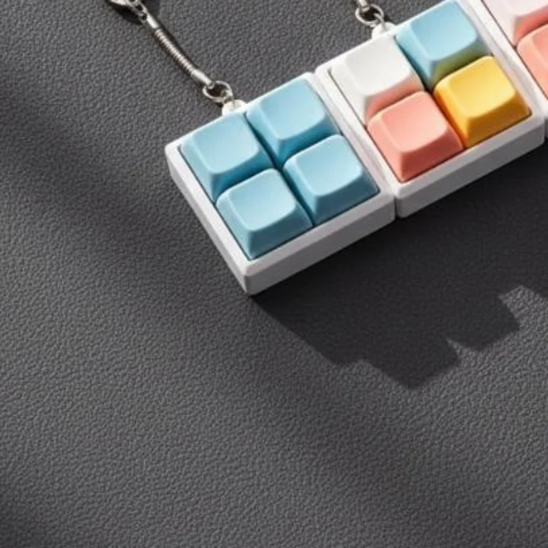 Mini 4 Keys Mechanical Keyboard Fidget Keychain Satisfying Click Sound For Stress Relief Work School Daily Use
