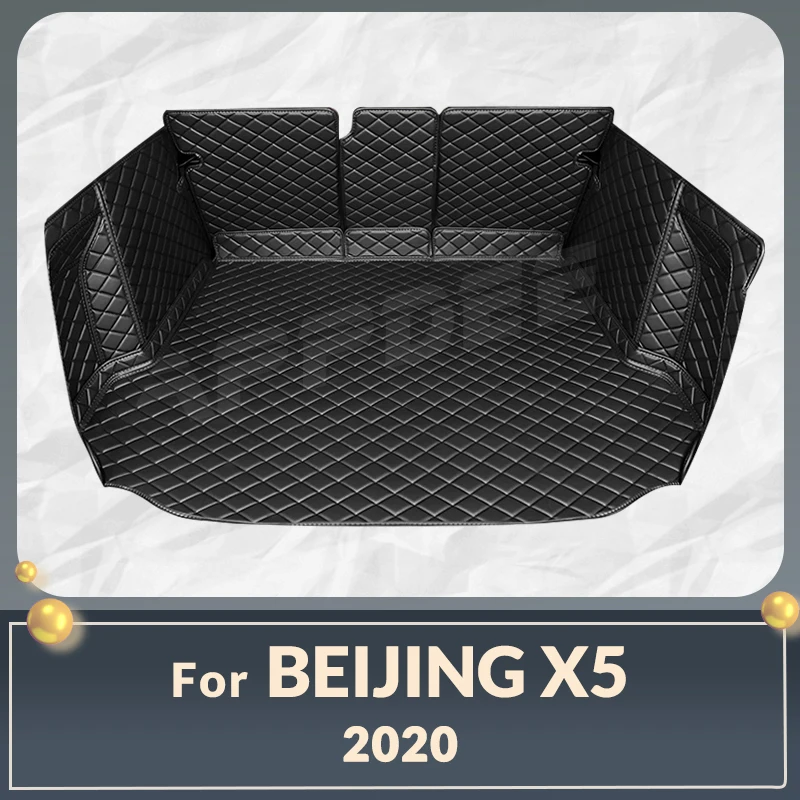 Auto Full Coverage Trunk Mat For For BEIJING-X5 2020 Car Boot Cover Pad Cargo Liner Interior Protector Accessories