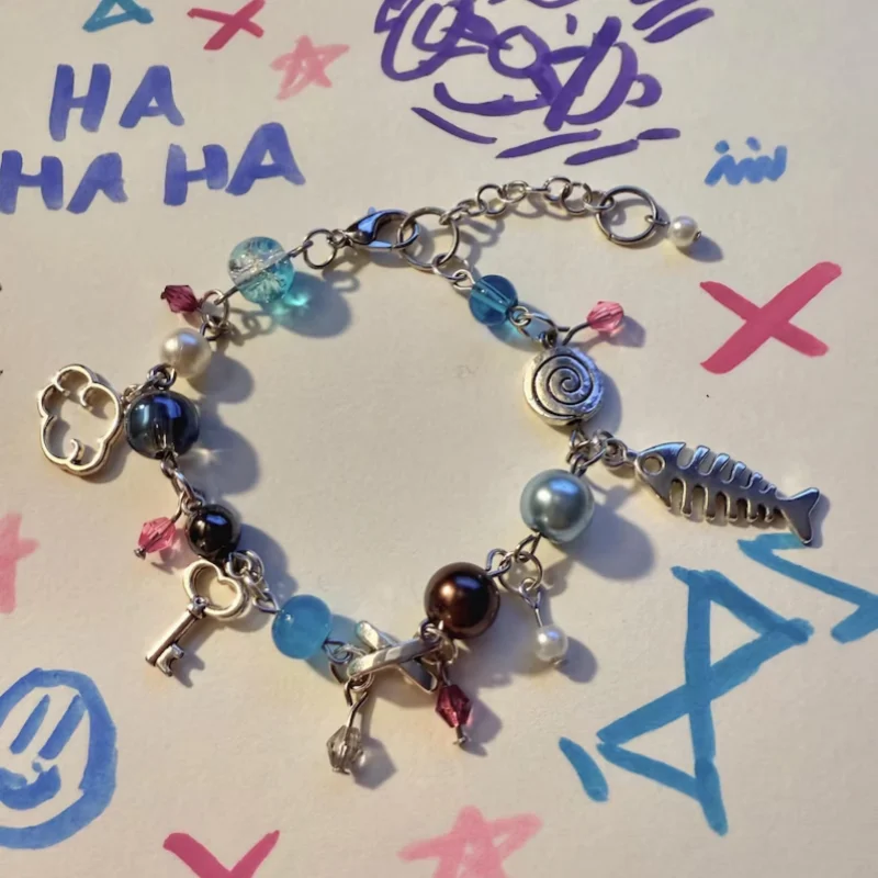 inspired Jinx and Vi matching  Beaded Bracelets