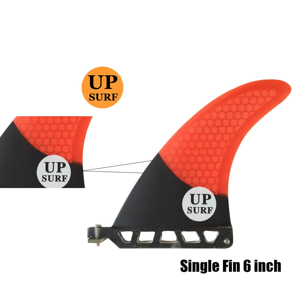 

Surfboard 6"Fins Single Fin UPSURF logo central fin Fibreglass SUP Board Quilhas Fins