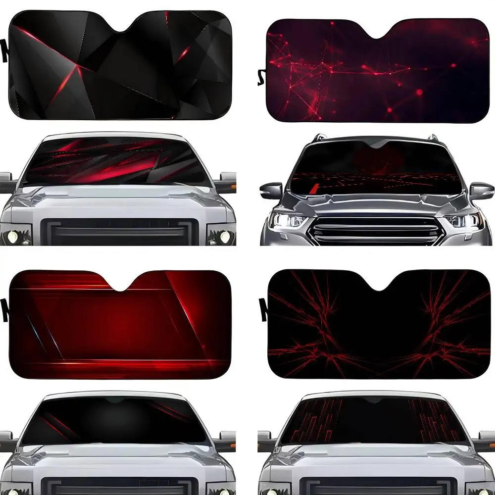 

Black And Red Cool Technology Sun Shade Panel Sun Shade For Car Car Sun Shade Cute Car Sun Visor Cover Boho Car Accessories