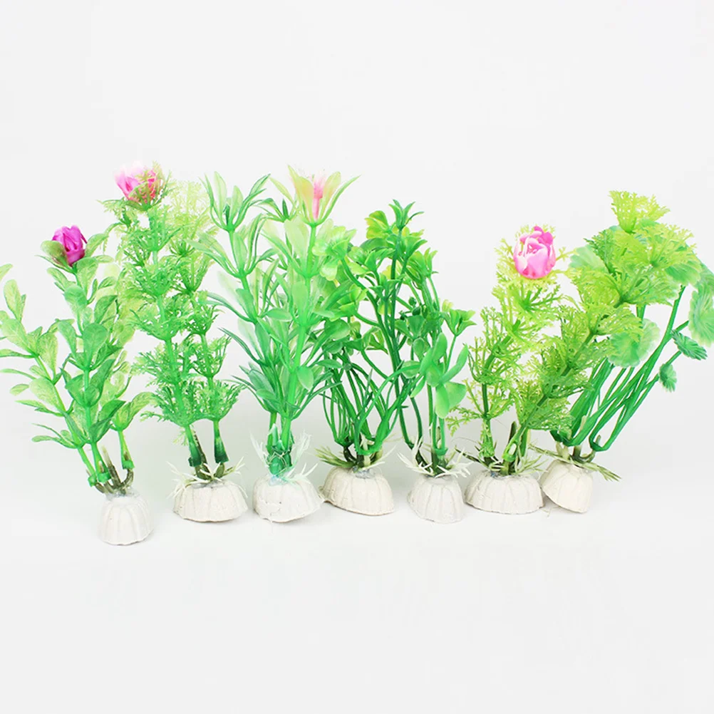 

16Pcs Lifelike Aquarium Artificial Plants Water Grass Fish Tank Decoration Realistic Natural Colors Fresh Saltwater