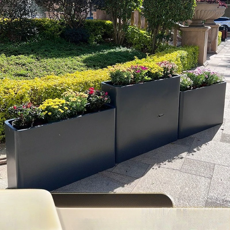 Outdoor flower box, outer pendulum, commercial street, sales department, square partition, rectangular flower pot, flower shelf,