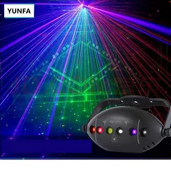 Stage Lights DJ Christmas Projector Disco Rugby Rechargeable Red Green Blue Strobe Party Home Festive Decoration Lights