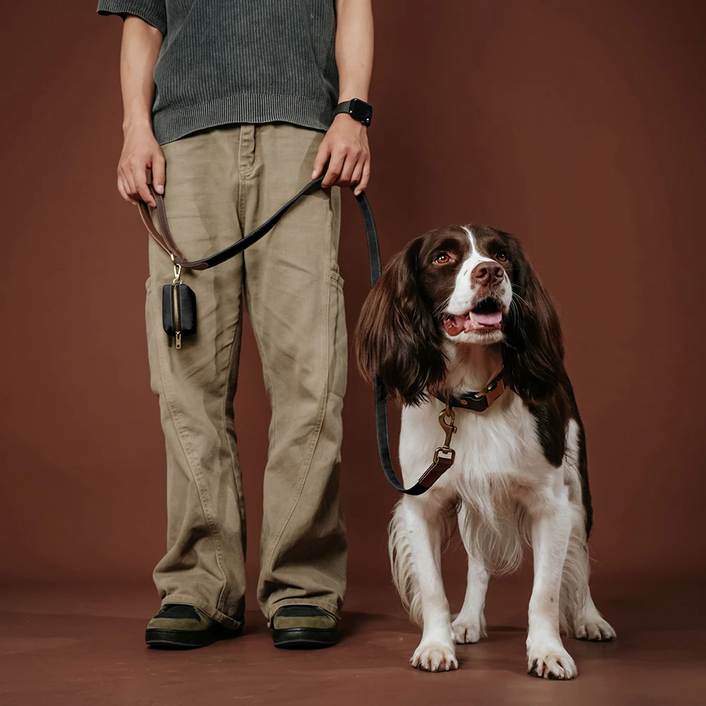1,5m Lange PU-Leder Gepolsterte Hundeleine Langlebige & Retro-Hundeleine für Kleine und Mittelgroße Hunde in 9 Farben Erhältlich – Detail 13