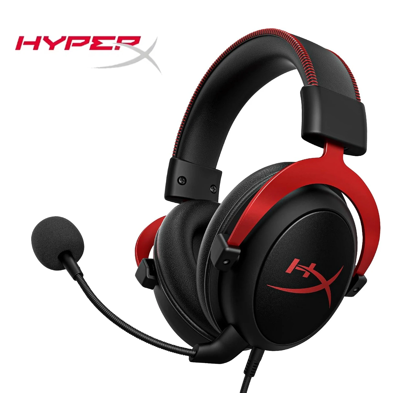 HyperX Cloud II Gaming Headset Surround Sound Memory Foam Ear Pads Durable Aluminum Frame Multi Platform Headset