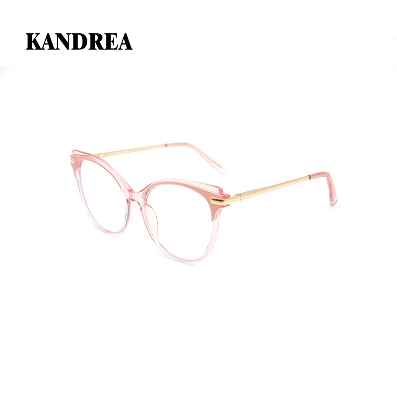 

KANDREA Cateye Transparent Computer Glasses Frame Women Men Anti Blue Light Eyewear Blocking Glasses Optical Spectacle HG60038