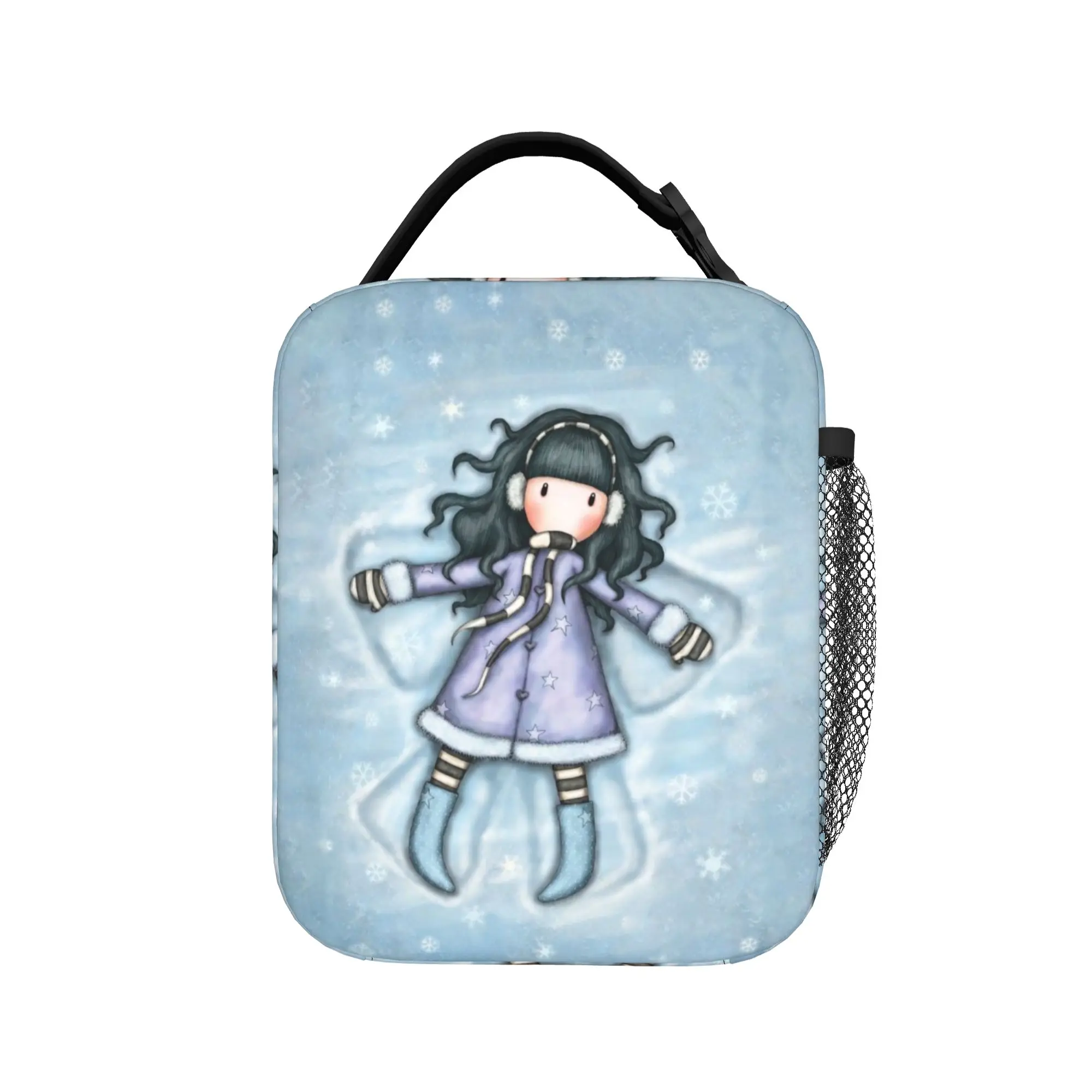 S-Santoro G-Gorjuss Insulated Lunch Bag Cooler Bag Reusable,Meal Container Art Cute Cartoon High Capacity Tote Lunch Box Travel