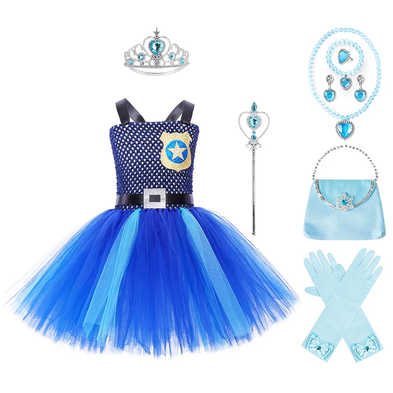 Cute Cartoon Bunny Officer Cos Dress Crown Magic Wand Bag Gloves Necklace Bracelet Ring Earrings Suit Zootopia Cosplay Costume