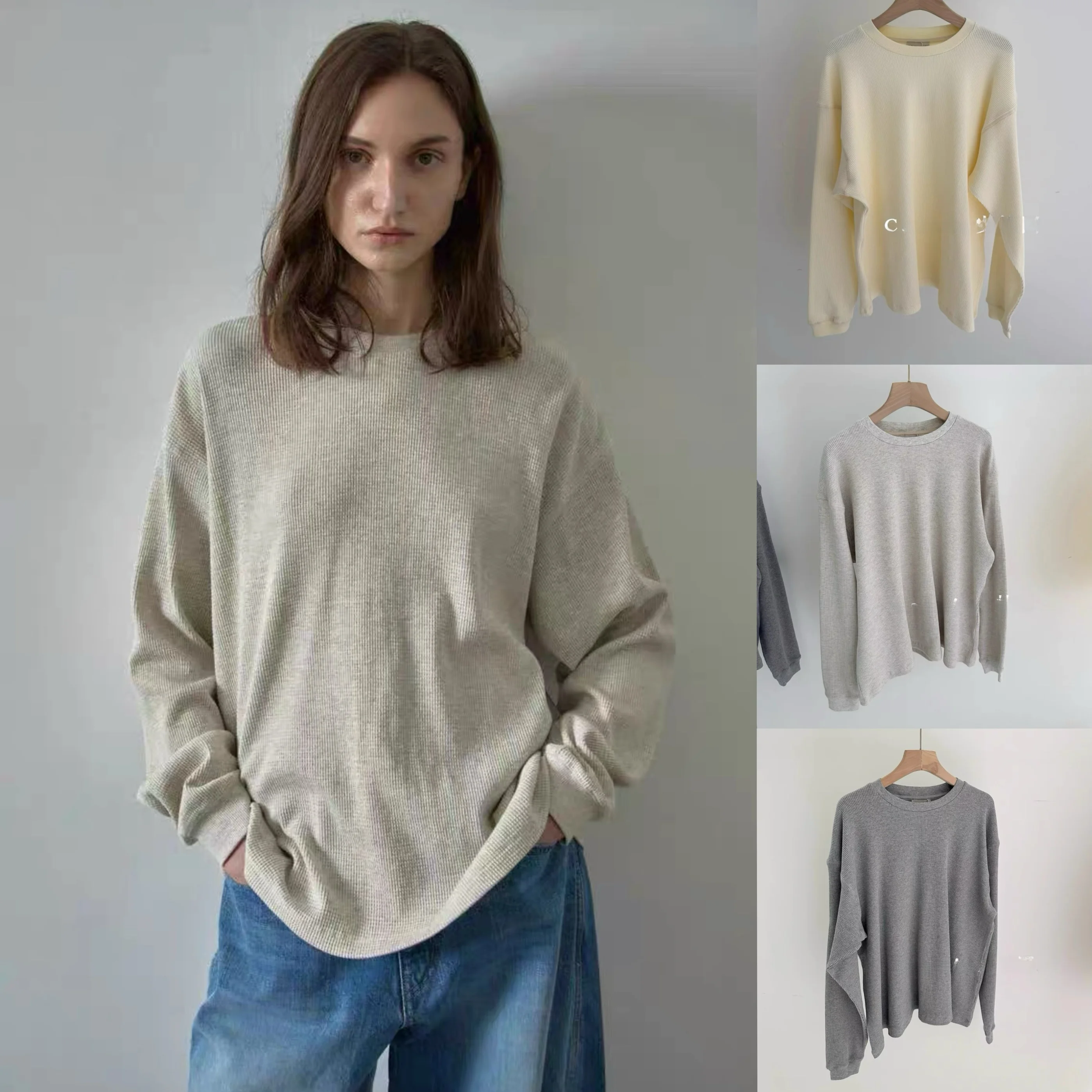 Letnia luźna długa koszulka damska z wzorem na szyi chroniąca przed słońcem, odprowadzająca wilgoć, okrągły dekolt...