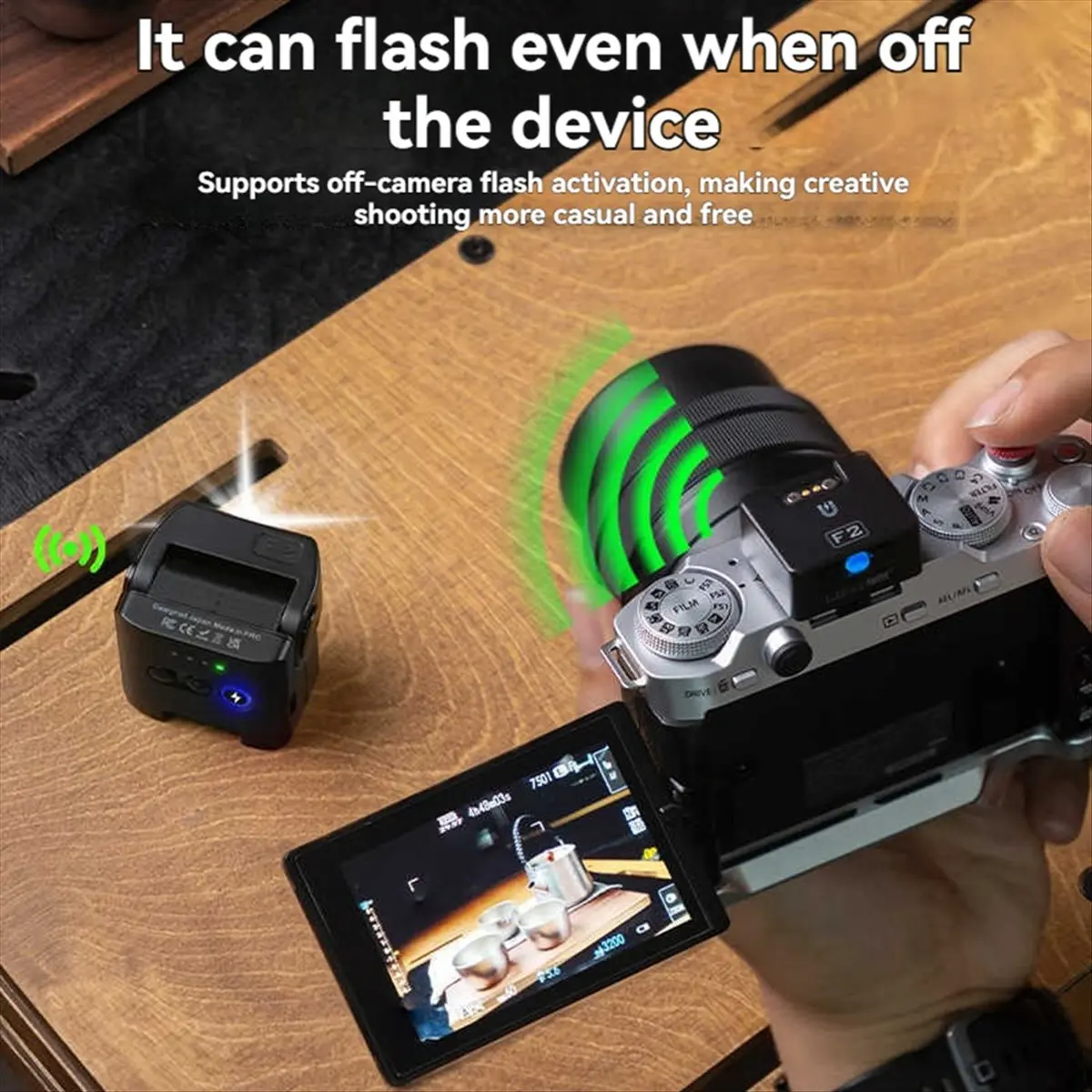 

Портативная перезаряжаемая мини-вспышка M05K F2 для цифровых и пленочных камер Sony/Nikon/Canon/Fuji/Leica, универсальная