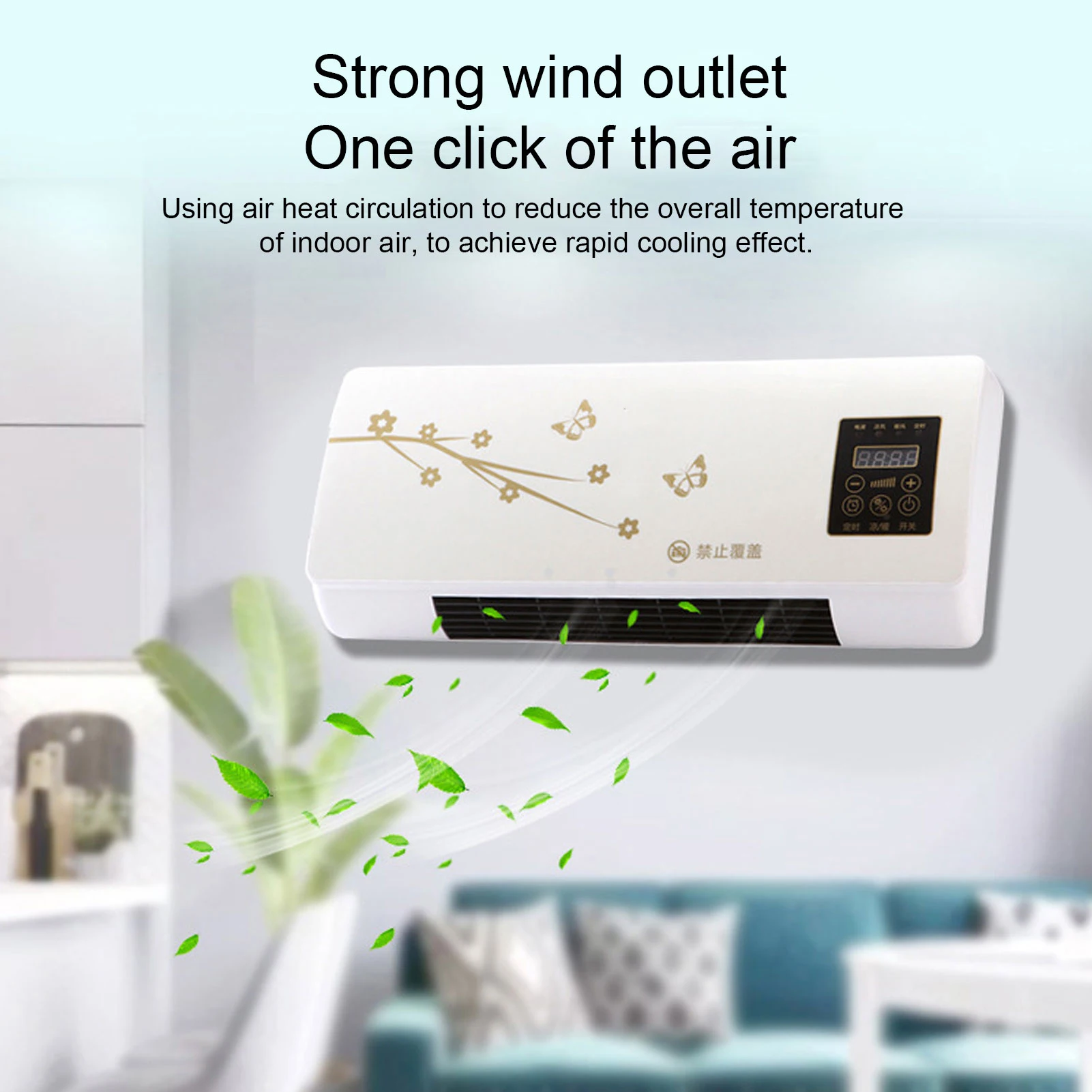 220V Portable Air Conditioner Wall Mounted AC Unit Cooling and Heating System Air Conditioner Small Air Conditioner for Home