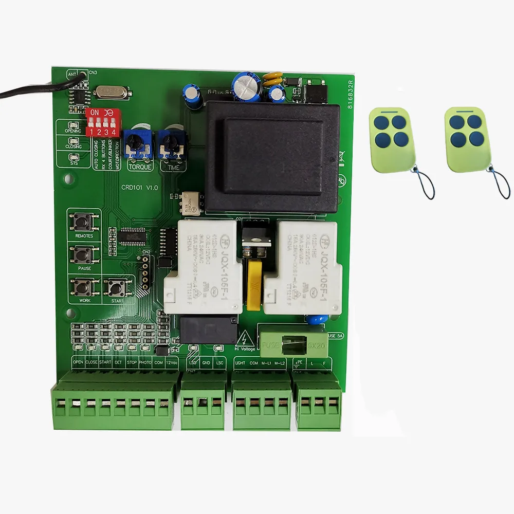 Universal version of Sliding gate motor opener motherboard Replaced circuit board can match 433.92Mhz rolling code remote