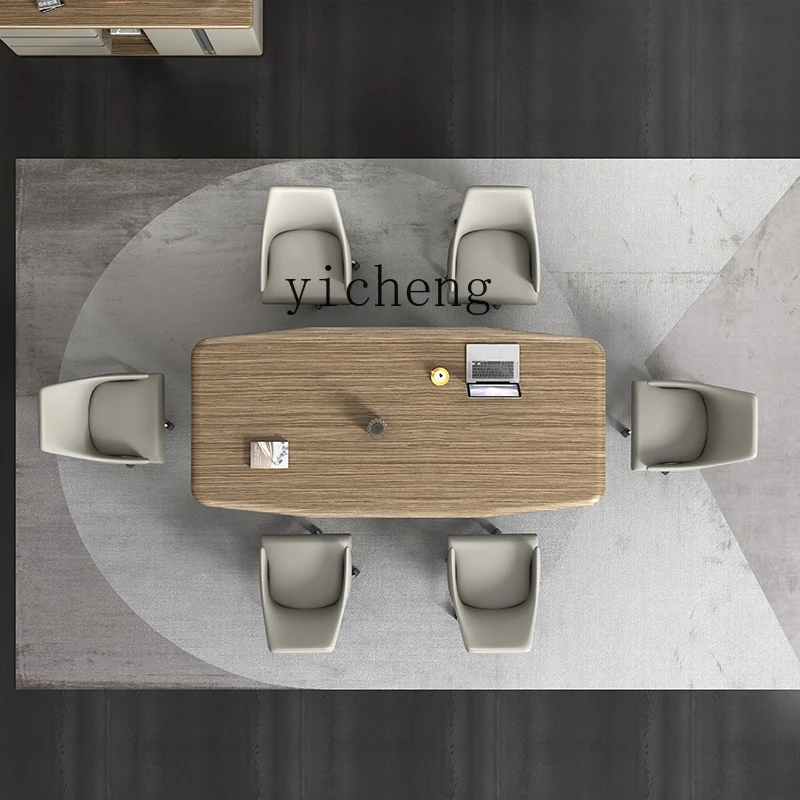 HYS office luxury conference table long table simple modern high-end conference room combination small strip