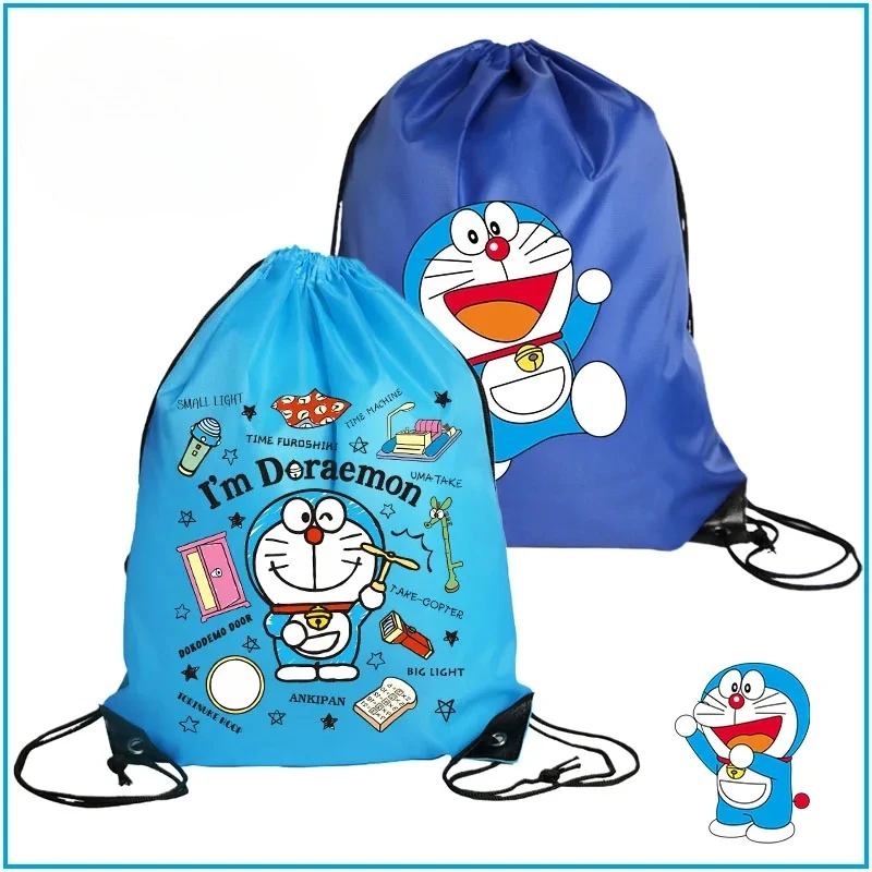 Anime Doraemon Bundle Pocket Fashion Wasserdichter Sportrucksack Cartoon Aufbewahrungstaschen mit großem Fassungsvermögen Schuhtasche Geburtstagsgeschenke