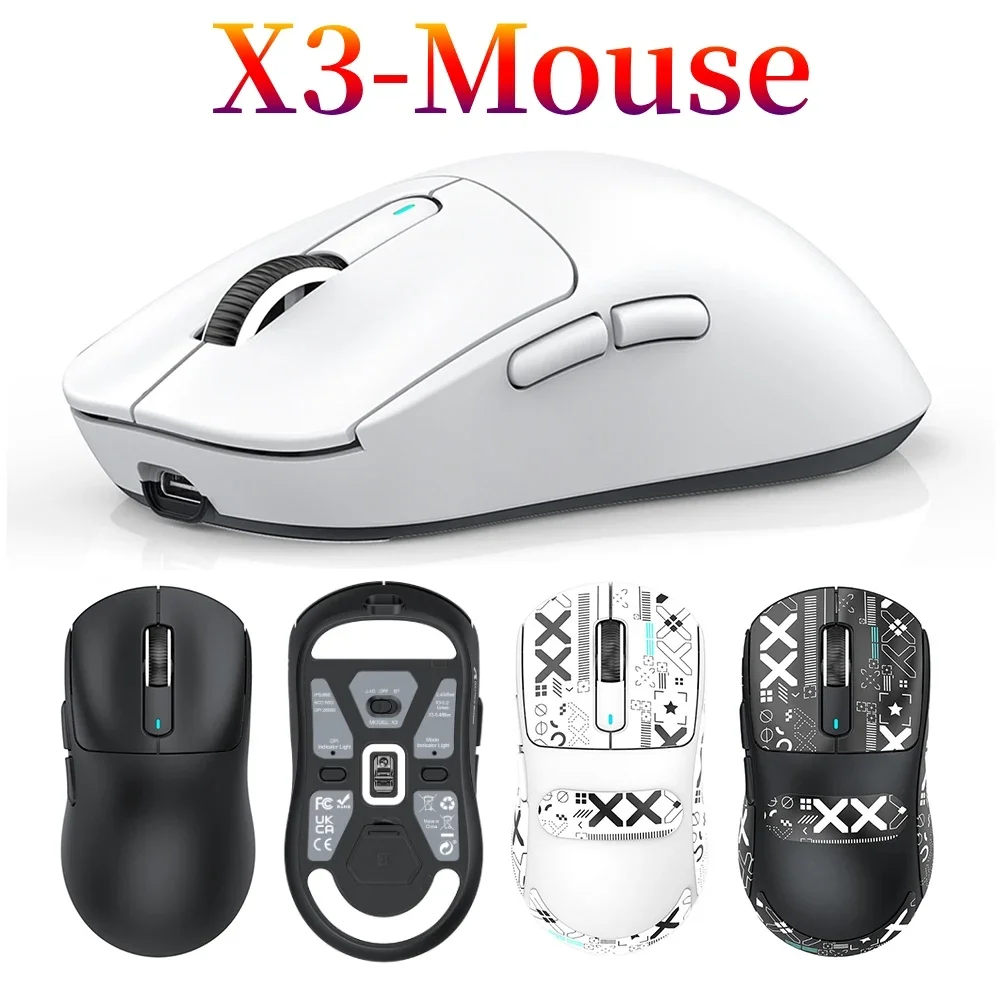 

Attack Shark X3 Wireless Bluetooth Mouse 2.4G Type-C 3 Mode Connection Optical Gaming Mouse 800-26000 DPI for Computer PC Laptop