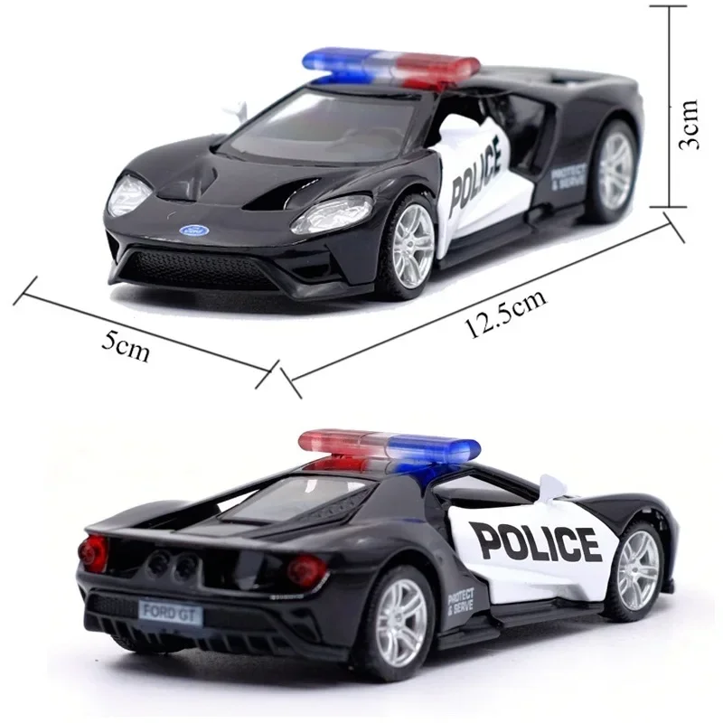 American Police Car Ford Mustang F150 Dodge Challenger Simulation Exquisite Diecasts & Toy Vehicles RMZ city 1:36 Alloy Model