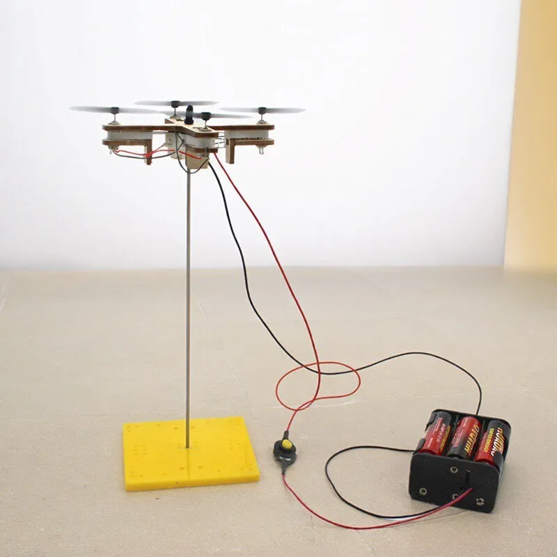 

DIY 4-Leaf Drone Model Kids Science Toy Physics Teaching Tool Helicopter Game Learning Puzzle Educational STEM Gift For Children