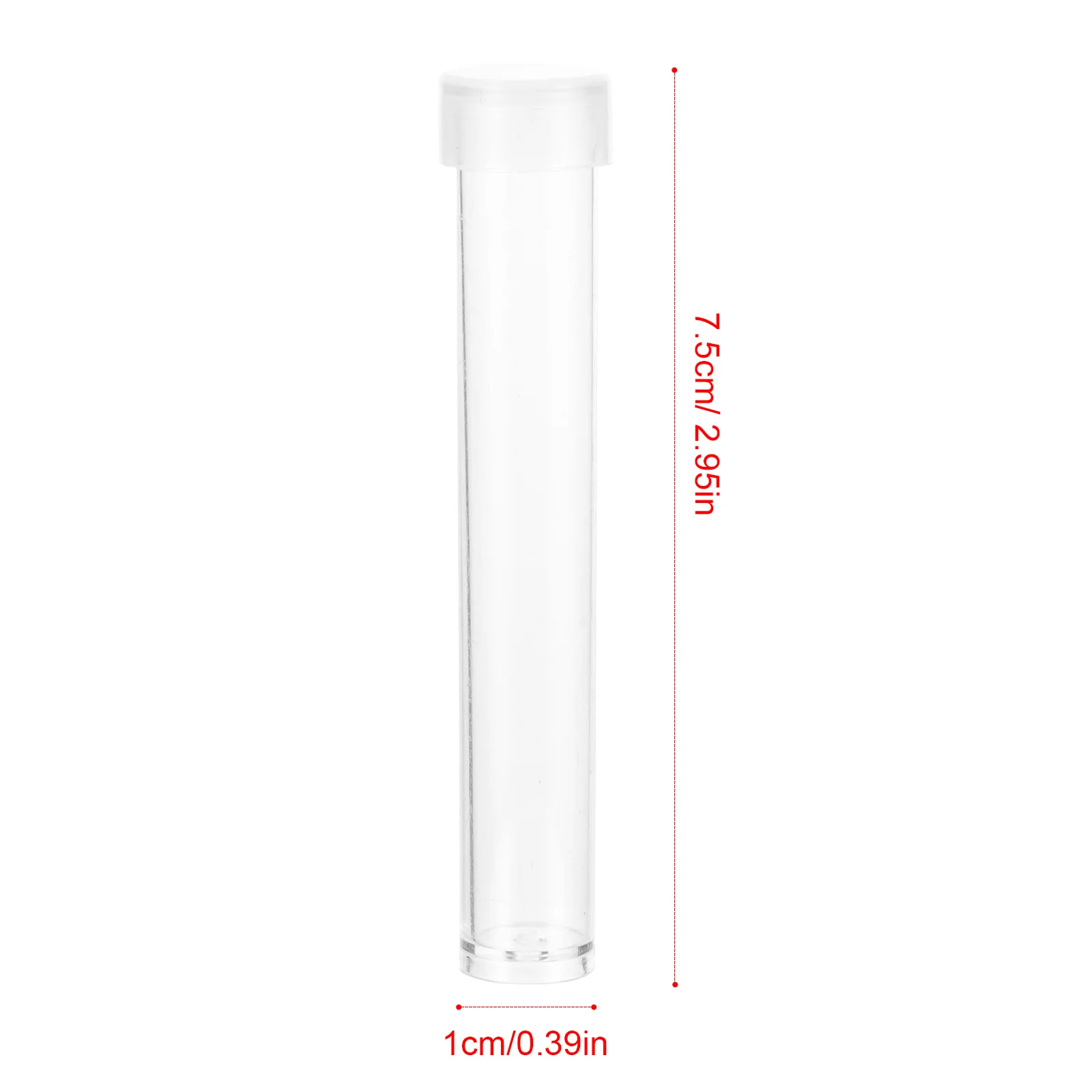 100pcs Clear Test Tubes Leak-Proof Portable Storage Small Vials For Beauty Liquid Scientific Experiments Bead Storage