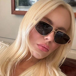 New Metal Frame Square Sunglasses for Women Men Brand Designer Driving Pilot Male Shades Lens Luxury Small Sun Glasses UV400