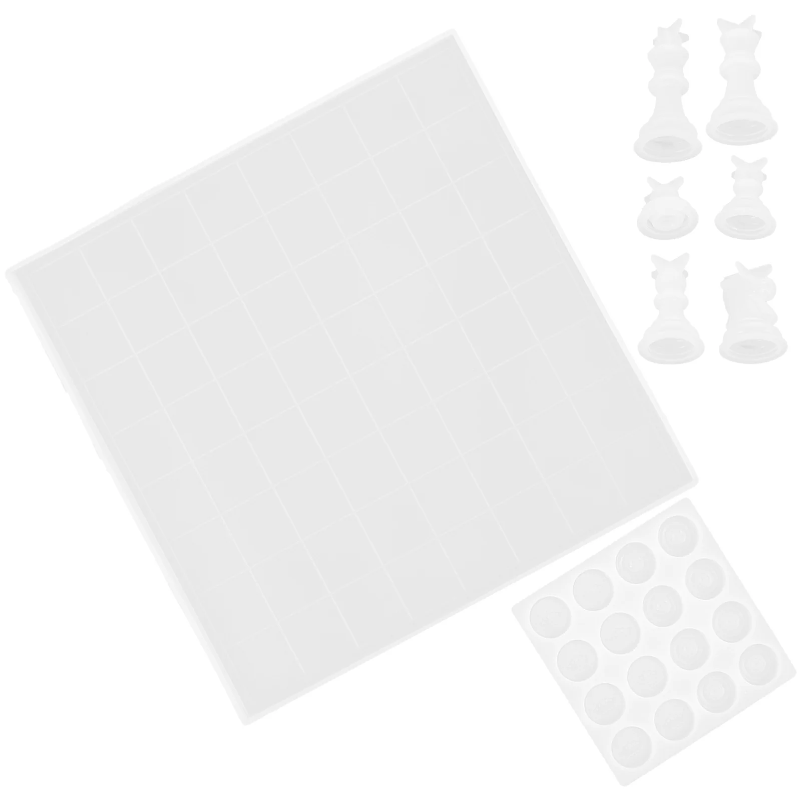

1Set Chess Making Mold Silicone DIY Chess Piece Mold for Resin Casting Epoxy Crafts Reusable Flexible Smooth Release Surface