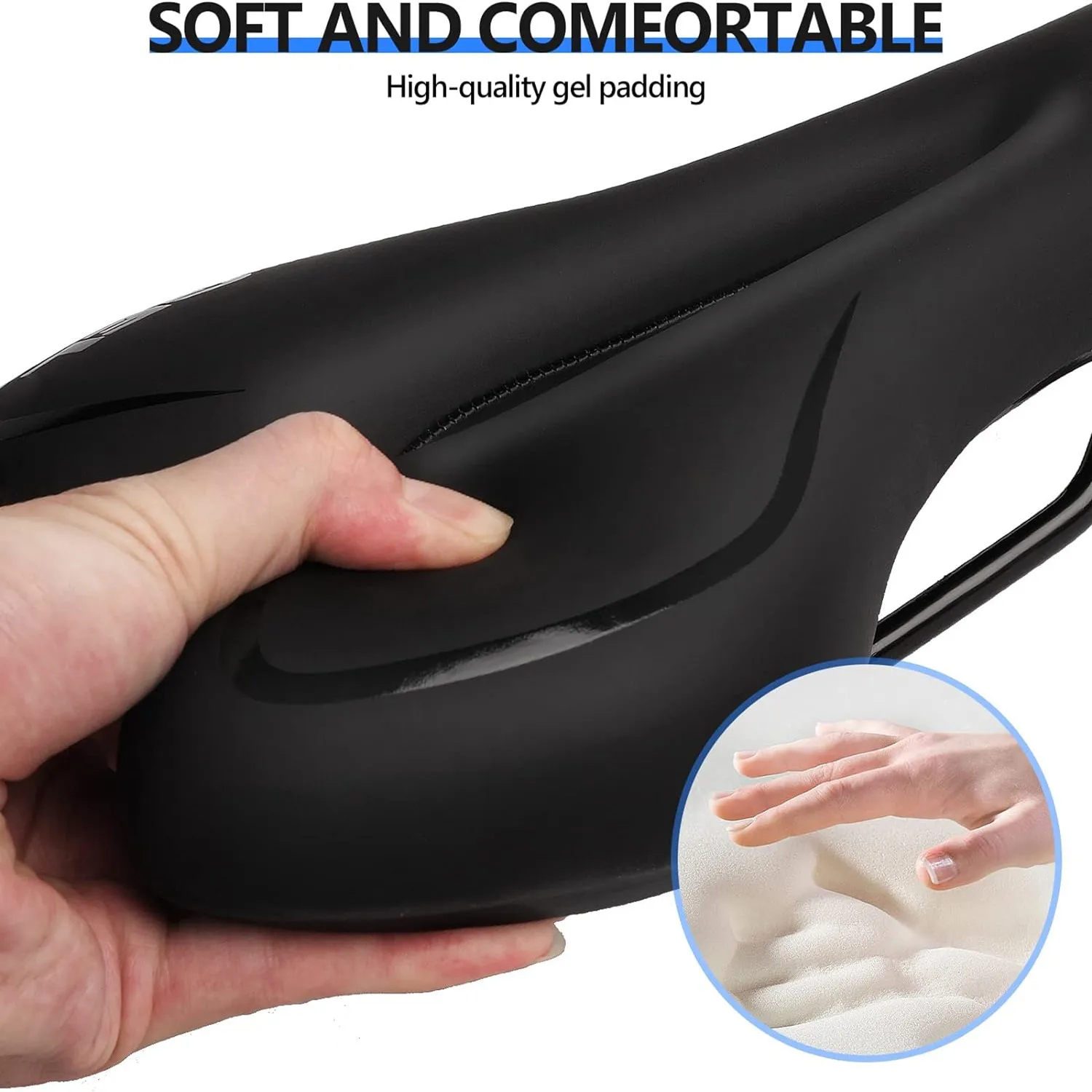 Bicycle Saddle Comfortable Soft Breathable Cycling Bicycle Seat Cushion Pad with Ergonomics Design