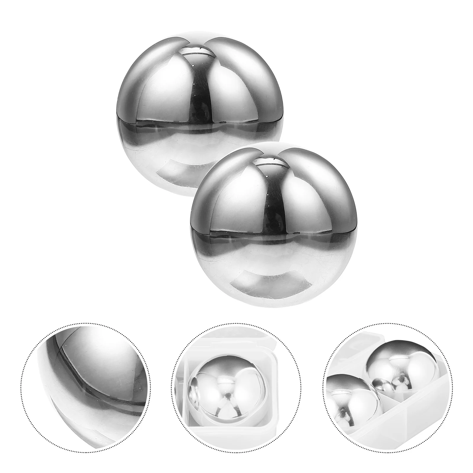 

Stainless Steel Ice Stone Cube Ball Metal Cubes Stones Practical Chilling Whiskey Gifts