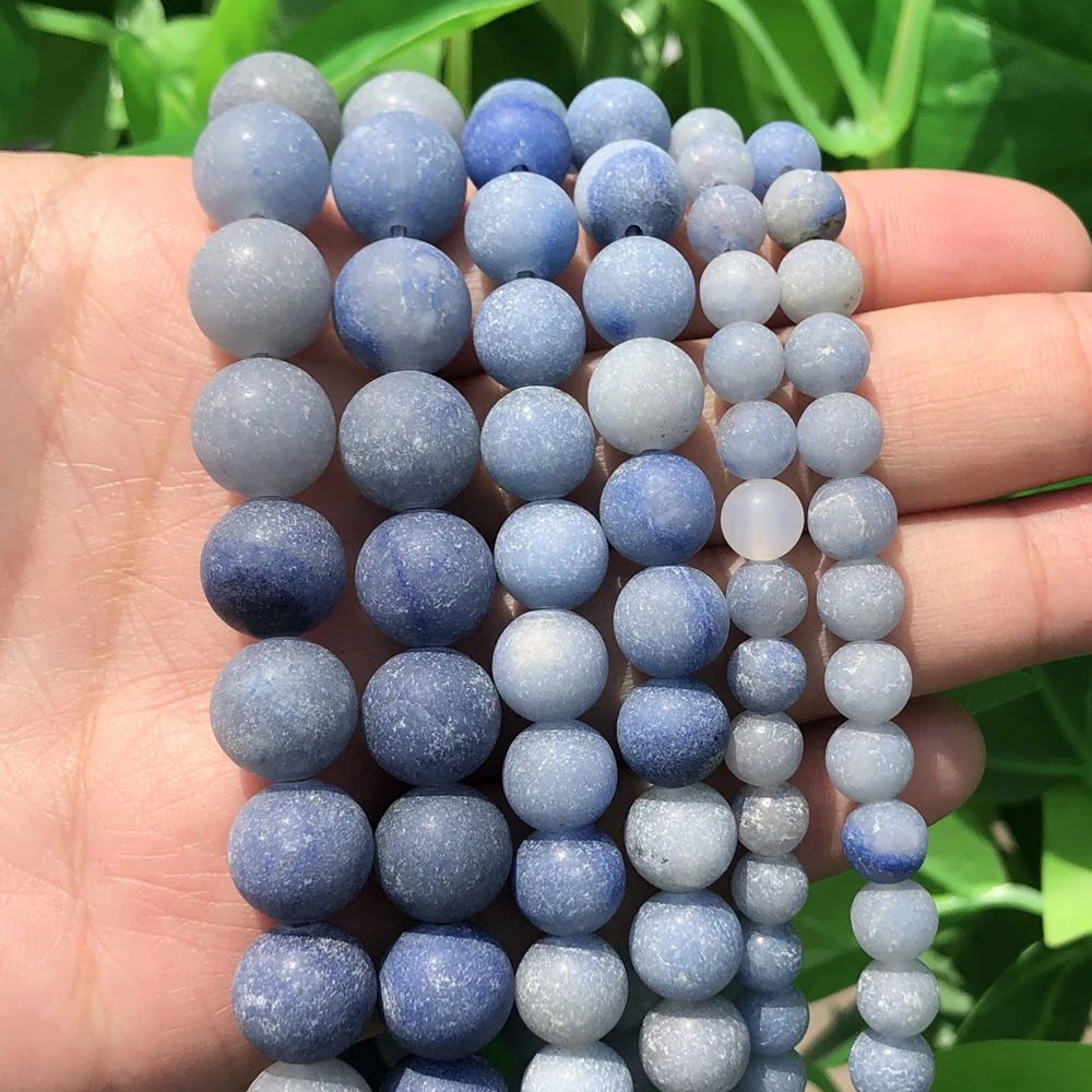 Natural Stone Matte Amazonite Round Beads for Jewelry Making