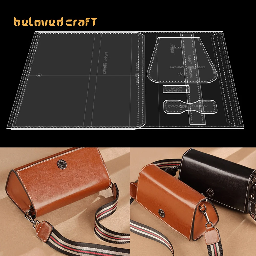 

BelovedCraft-Leather Bag Pattern Making with Acrylic Templates for Card wallet, coin purse, and leather bag