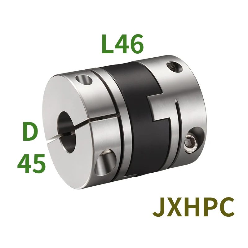 JXHPCstainless الصلب D45L46cross المنزلق اقتران عالية الدقة موتور قضيب الألومنيوم البرونزية وسادة تعديل غريب الأطوار اقتران