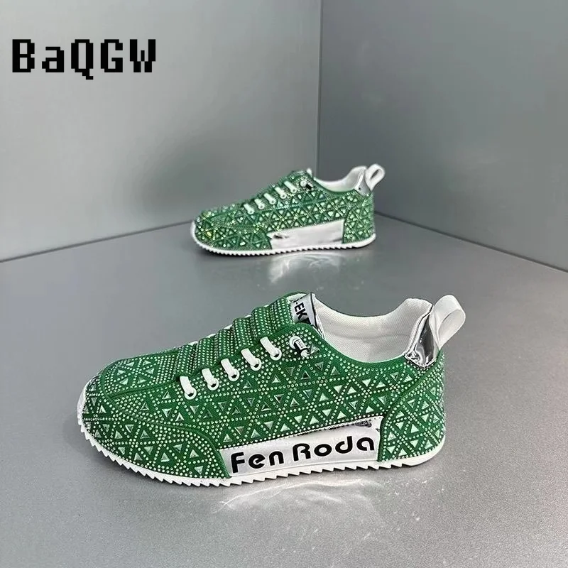 Luxury Sparkly Sneakers for Men Designer Cover Bottom Casual Bling Board Shoe Fashion Upper Increased Internal Platform Shoes