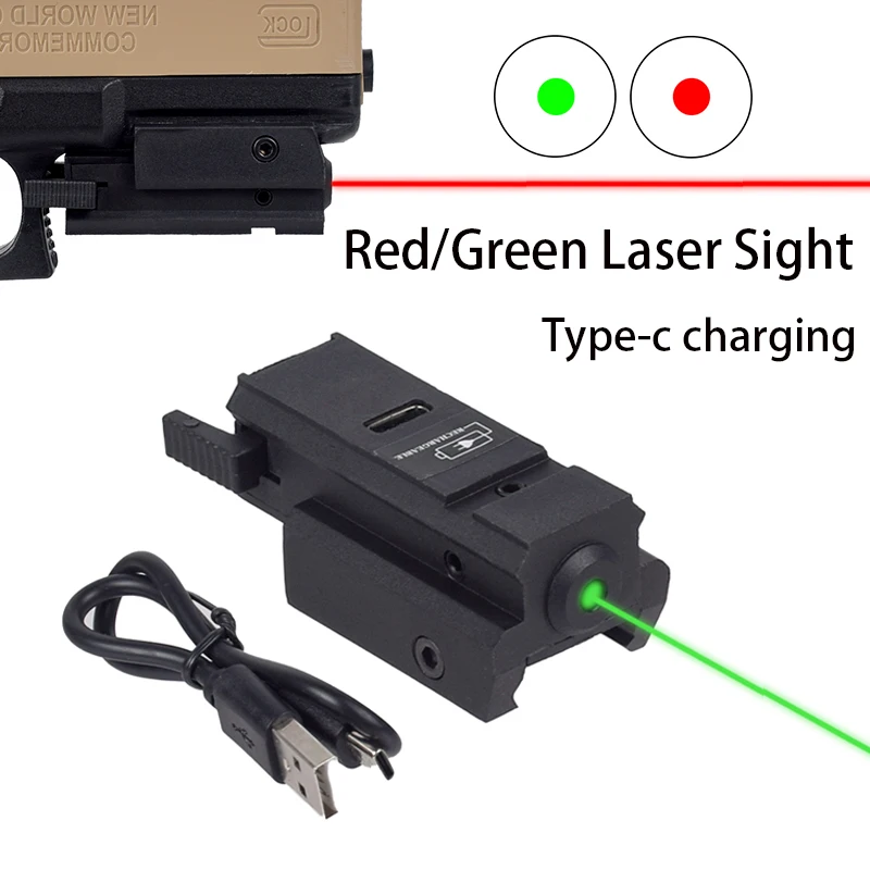 

Tactical Handgun Red Dot Green Laser Pointer Sight Rifle 11mm 20mm Picatinny Weaver Rail For Glock 17 19 Hunting Pistol Sighter