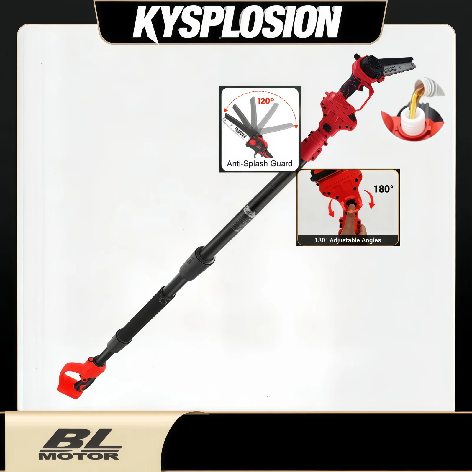 

6.6ft(2m) Extension Pole & 8 Inch Mini Chainsaw Tree Trimmer power tools for Milwaukee M18 Electric Chainsaw Wood Cutting