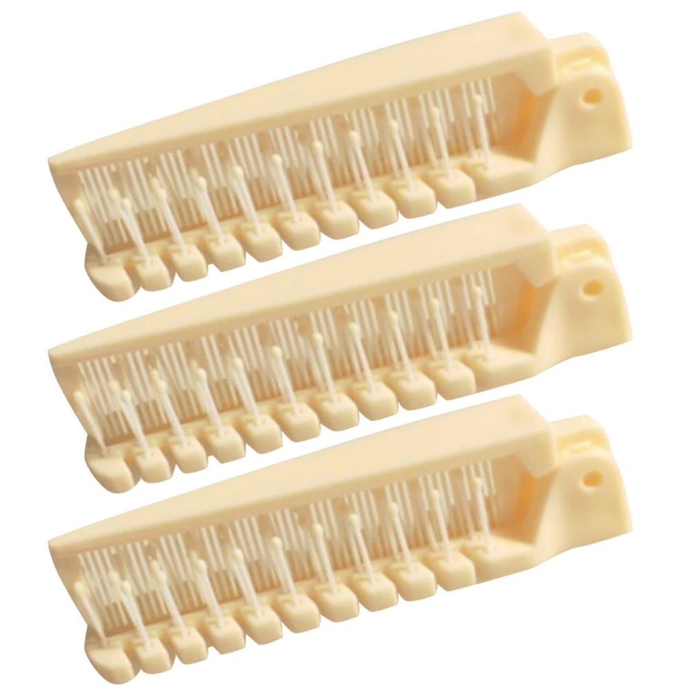 

3pcs Foldable Straightening Comb Kids Travel Hairbrush Plastic Pocket Size Detangle Design Portable Anti Static