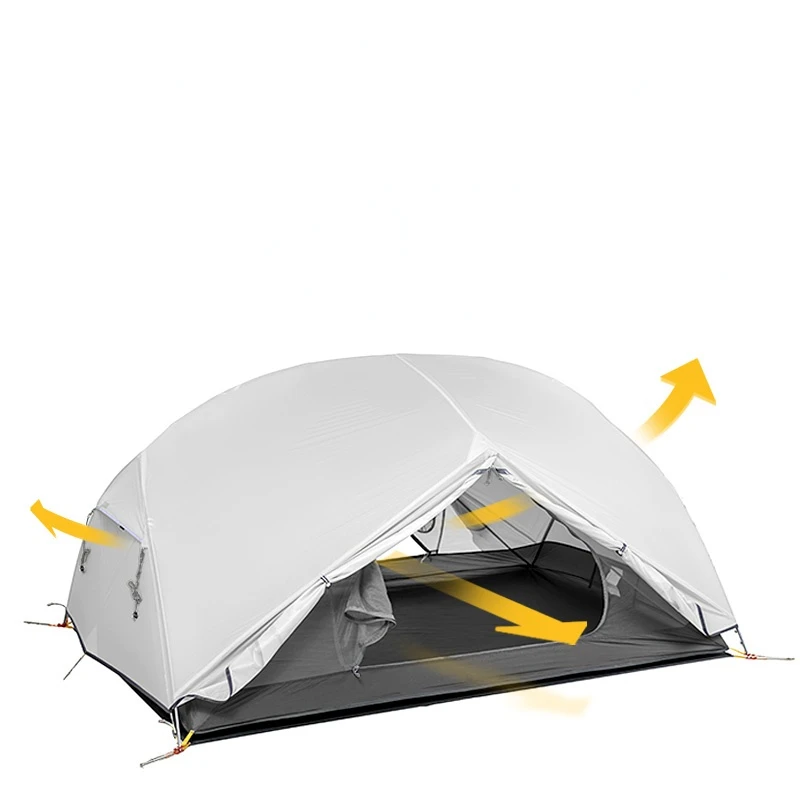 Naturehike-屋外キャンプテント,2人用,超軽量,登山,厚く,防雨,防風