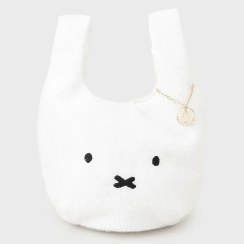 Miffy Rabbit Kawaii Anime Cartoon handbag New style rabbit Plush sparkling Girls go out Portable Vegetable basket bag handbag