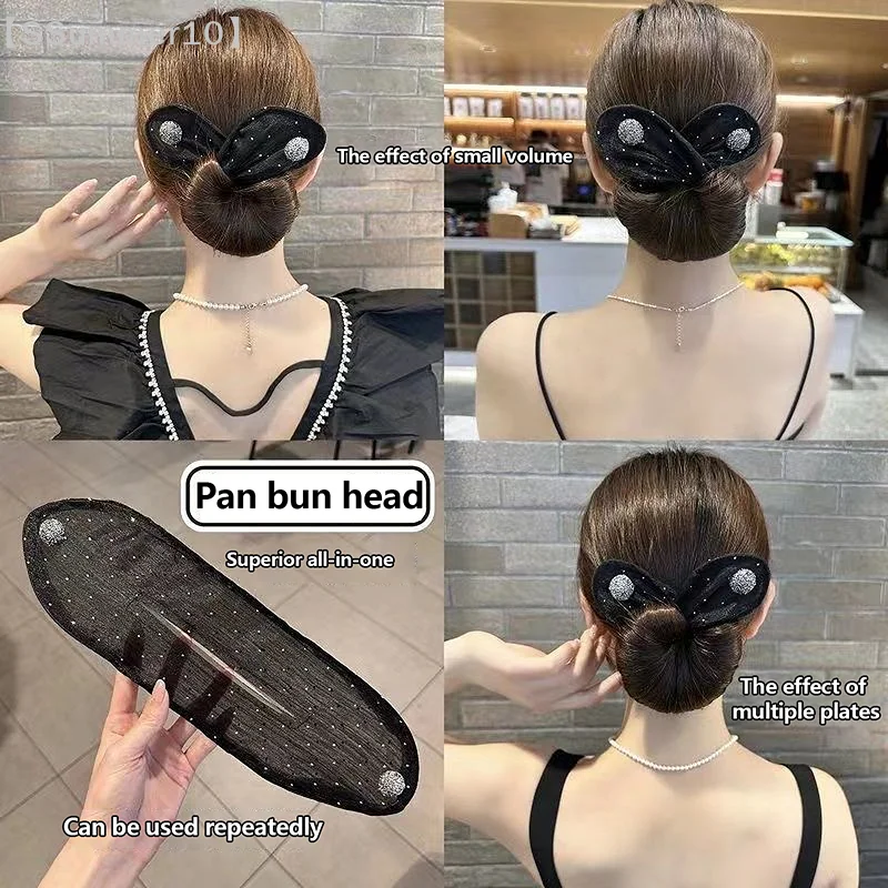 【SSummer10】Fashion Luxury Net Yarn Bow Rabbit Ear Headband - Magic Twisted Hairstyle Roller Band Tool for Women【SS】