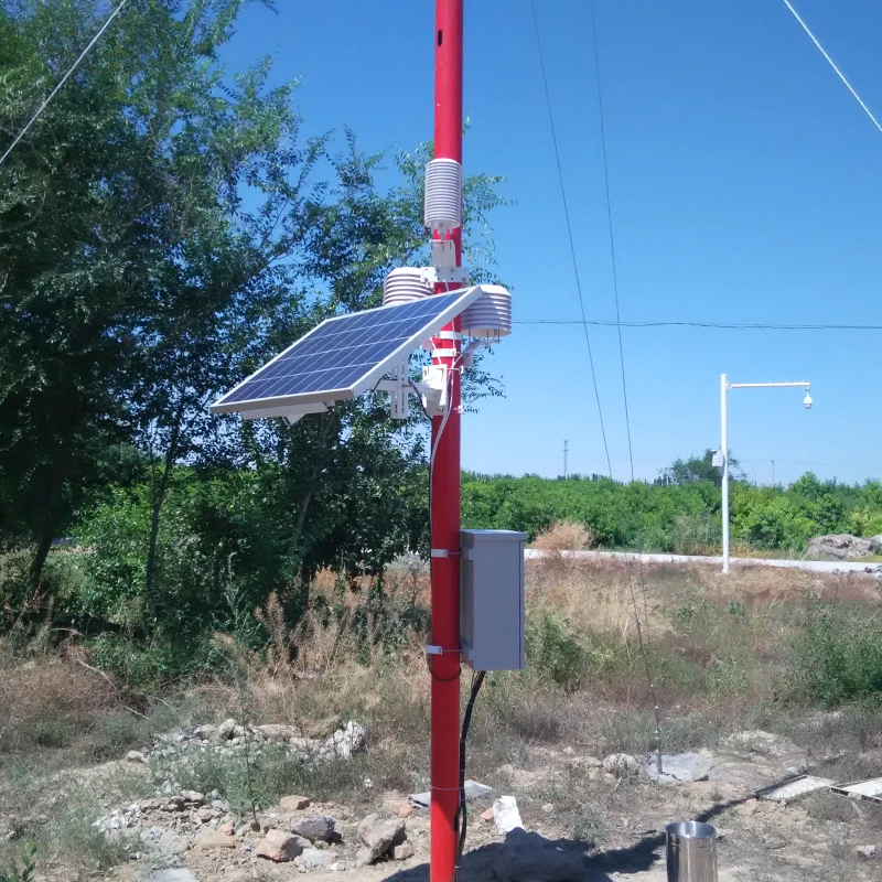 10-meter wind pole automatic weather station solar wireless weather monitoring data return computer download