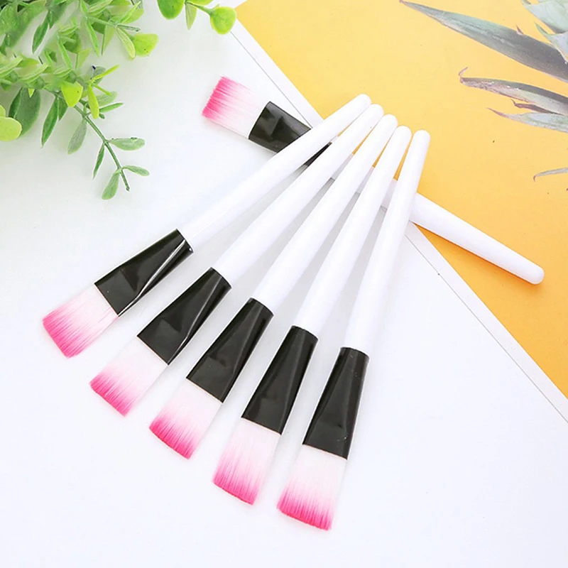 10Pcs  Facial Mask Brush Makeup Brushes Eyes Face Skin Care Masks Applicator Cosmetics Mask Brush Tools Pink Handle.~