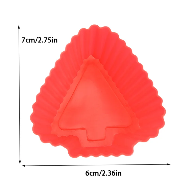 Copos De Bolo De Silicone Em Forma De Árvore De Natal, Molde De Cozimento Artesanal, Torta De Cozinha, Muffin, Bolo, Pudim