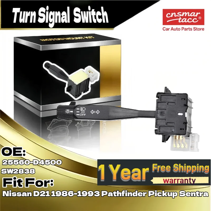 

For Nissan D21 1986-1993 Pathfinder Pickup Sentra Headlight Turn Signal Switch OE 25560-D4500 SW2838