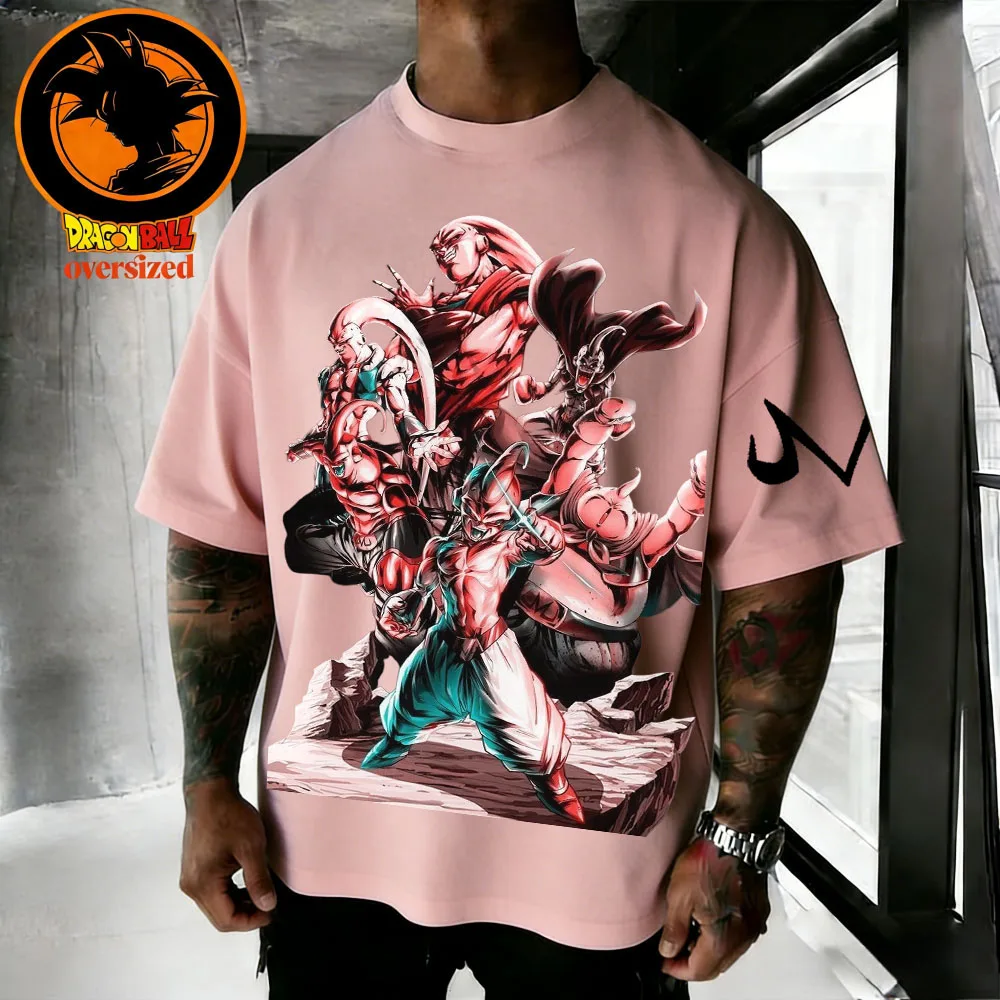 2026 Summer Dragon Ball Majin Buu Retro High-quality Cotton Men's Oversized T-shirt Family Unisex Children's Casual Shirt