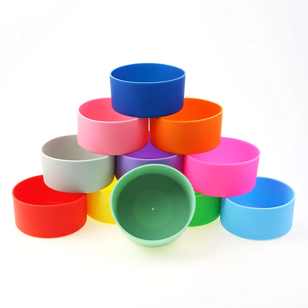 17 Colors 9.5CM Silicone Coasters Cup Bottom Cover Cup Bottom Ring Insulation Coaster Sleeve 95MM Thermos Flask Sheath