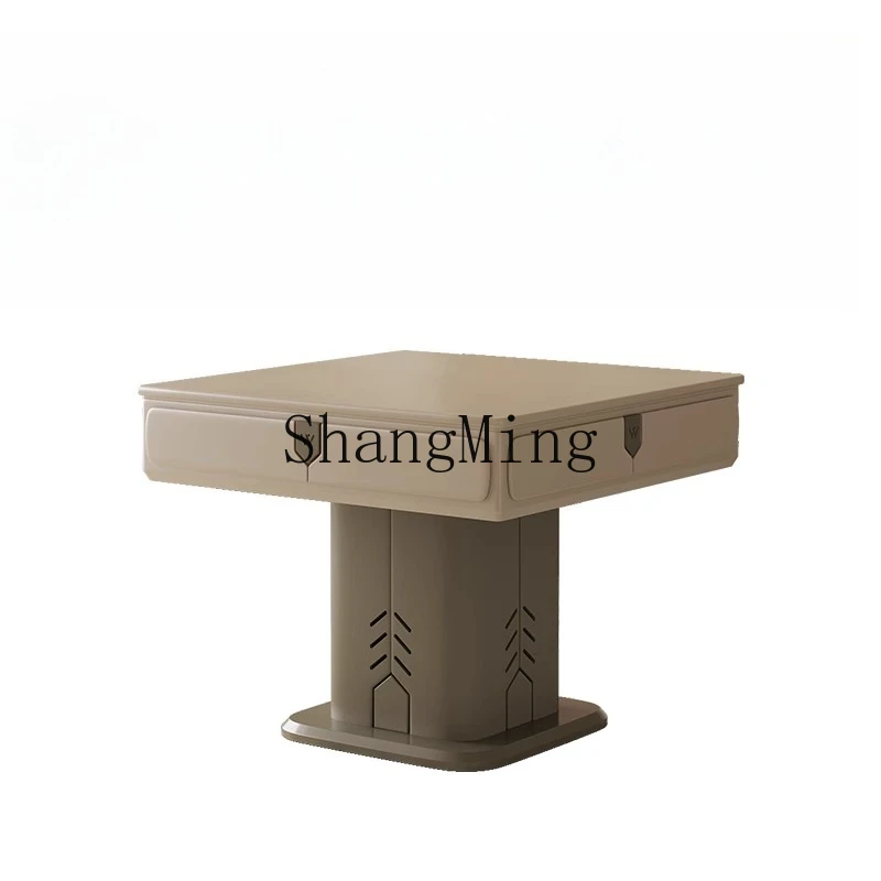 

FG automatic electric mahjong machine dining table integrated dual-purpose cream wind multi-functional slab table