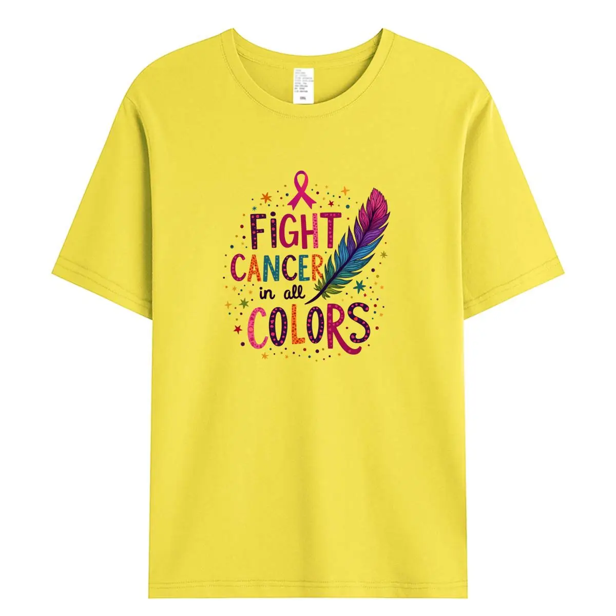 المرأة تي شيرت الوردي الشريط سرطان الثدي رمز طباعة امرأة تيشيرت بأكمام قصيرة تيز المرأة بلايز أنثى القطن التي شيرت الملابس #5