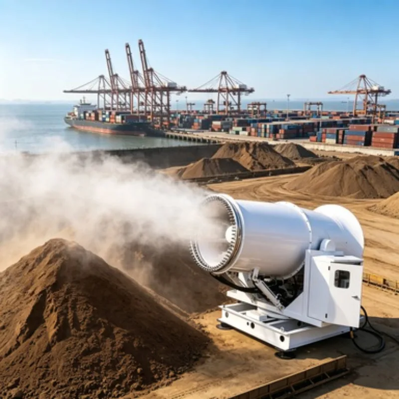 For Steel Plant Dust Suppression Fog Cannon Water Sprayer Industrial Mist Cannon Dust Removal Machine 120m Range