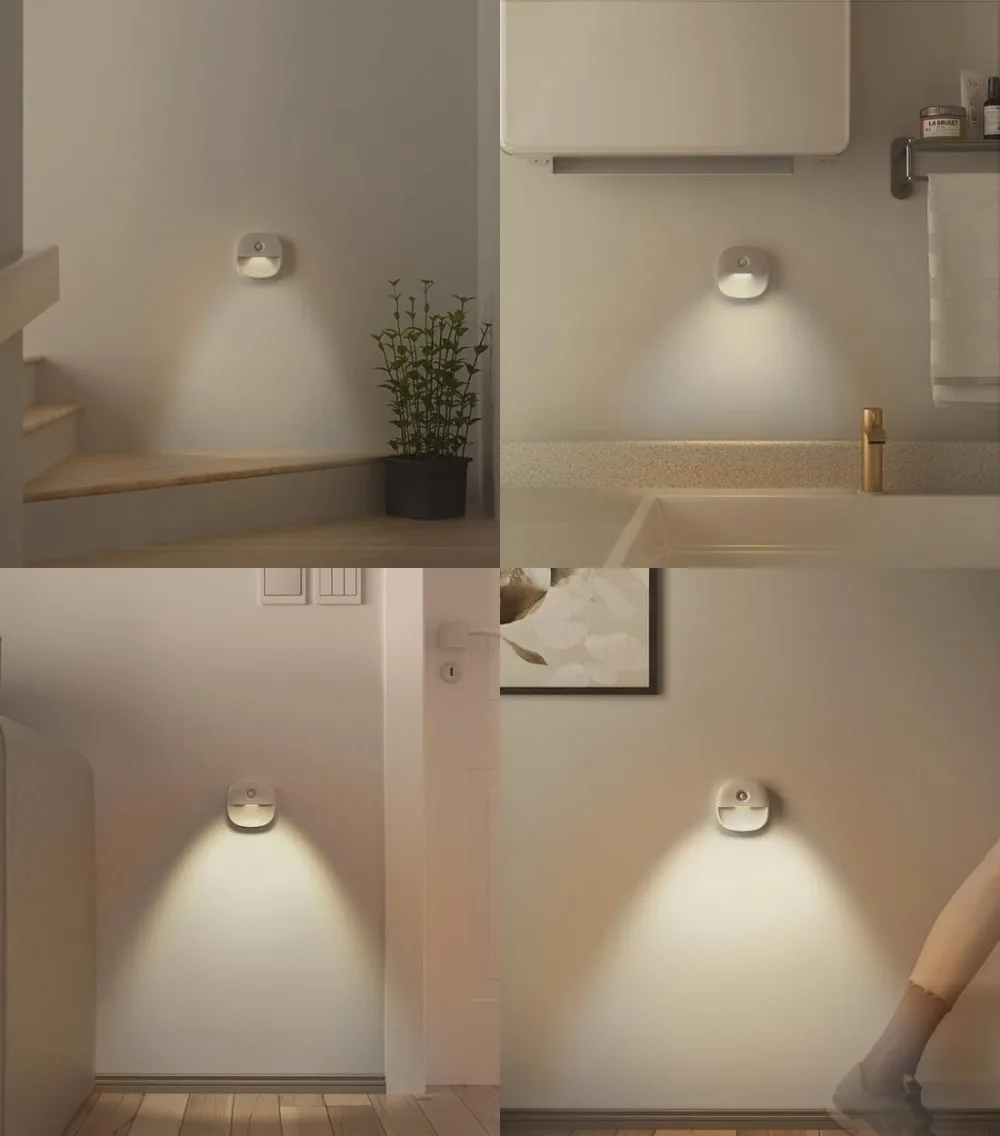 Motion Sensor Night Light, USB Rechargeable, Dimmable LED, Stick-on for Closet, Bedroom, Kitchen, 3-Pack view 6