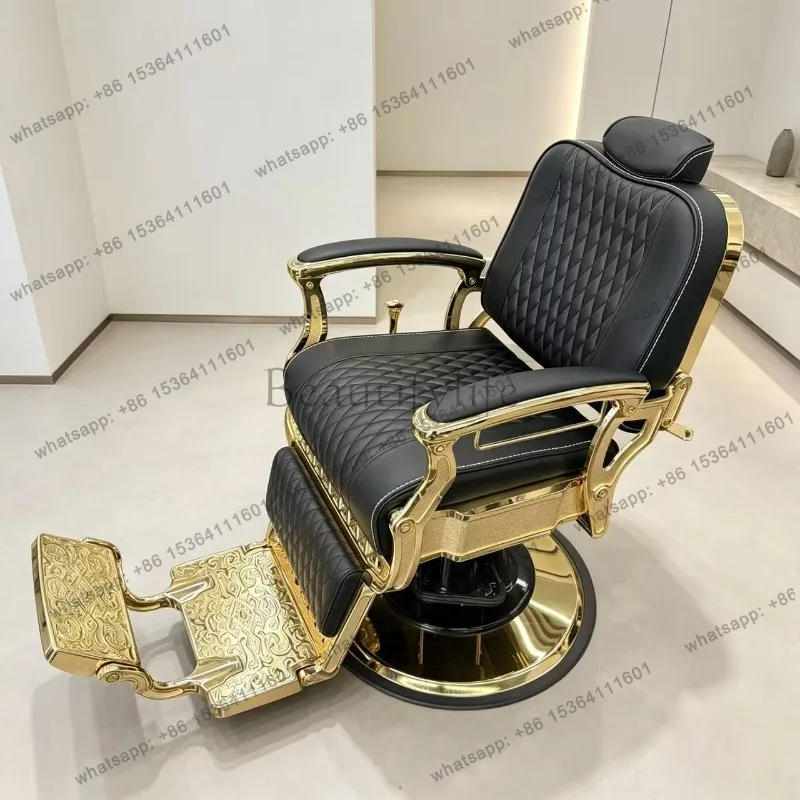 LJY Trendy Minimalist Barber Chairs Professional Salon Accessories Design Barber Modern Ergonomic Sillon De Barberia Salon Furni