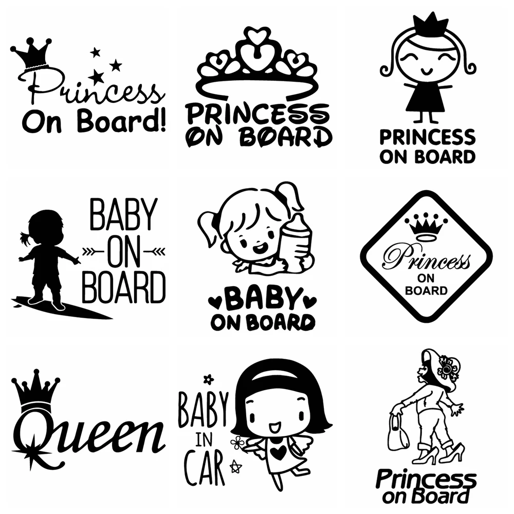 New baby on board Car Stickers For Window Decor Vinyl Decal For Auto Body Styling Accessories Baby Sticker