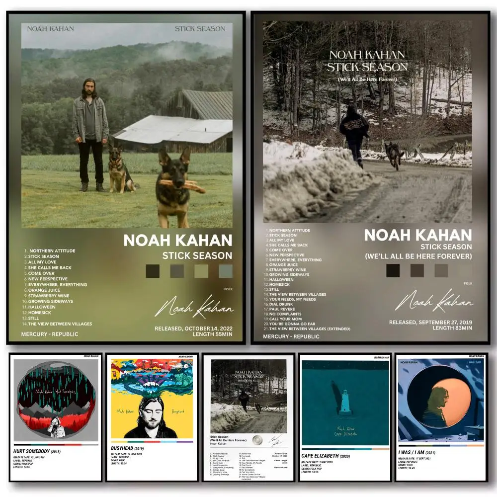 Pop Singer Music Album Noah K-Kahan Poster Decorative Wall Art Stickers Mural Photo Print for Home Living Room Hallway Decor